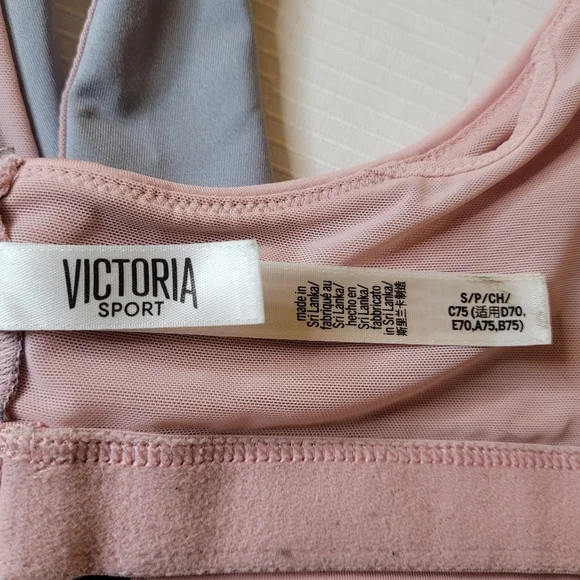 Victoria Sport Pink and Gray Sports Bra sz S - Picture 5 of 9